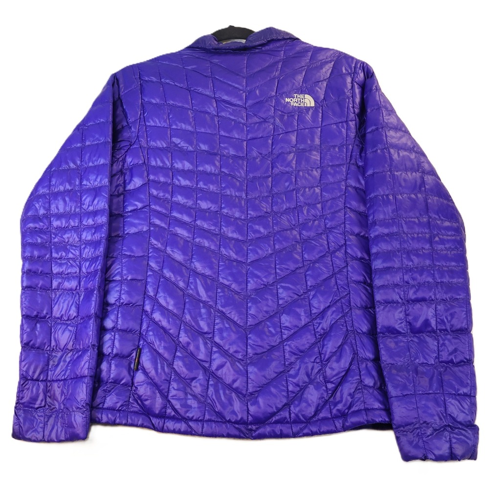 The North Face Womens S Thermoball Puffer Jacket Purple Quilted Full Zip - Picture 8 of 8